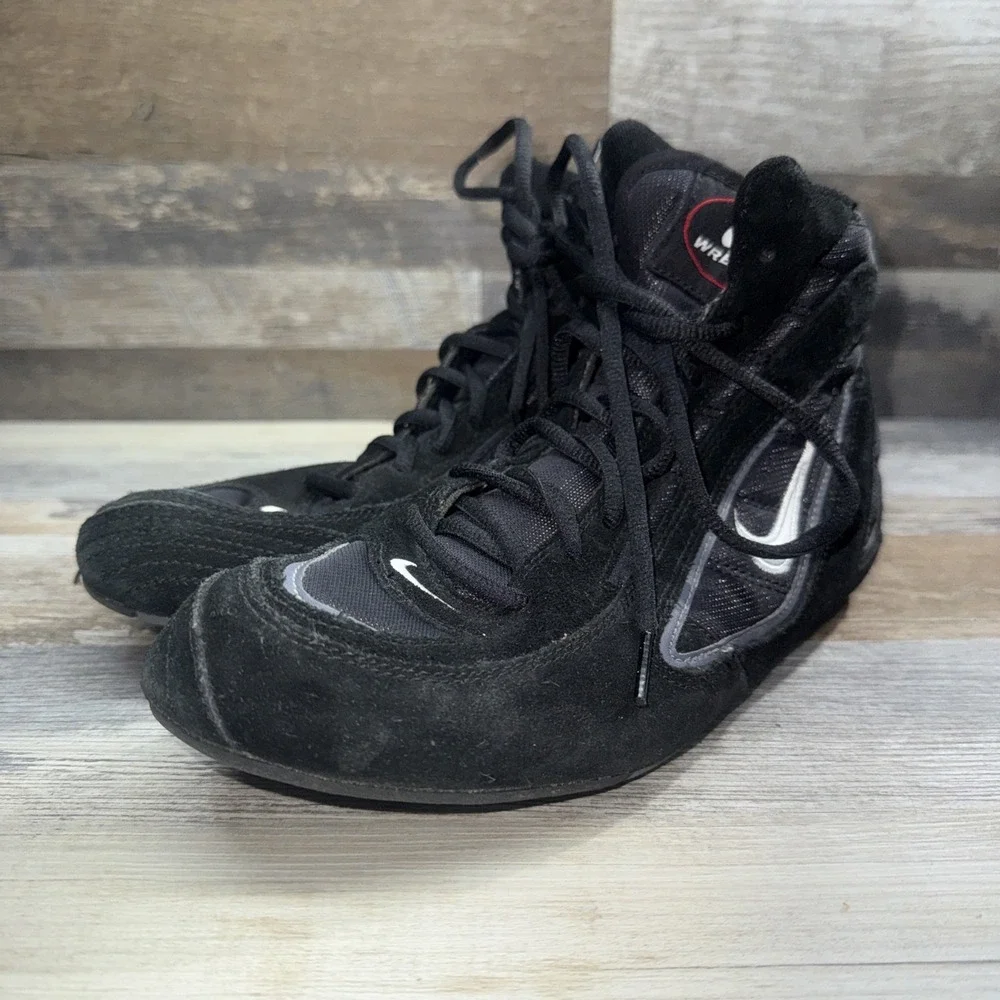 Vintage Rare Nike SpeedSweep Black Mens Size 7.5 Wrestling Lace Shoes 304271-011